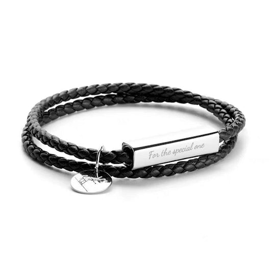 custom pet portrait leather bracelet