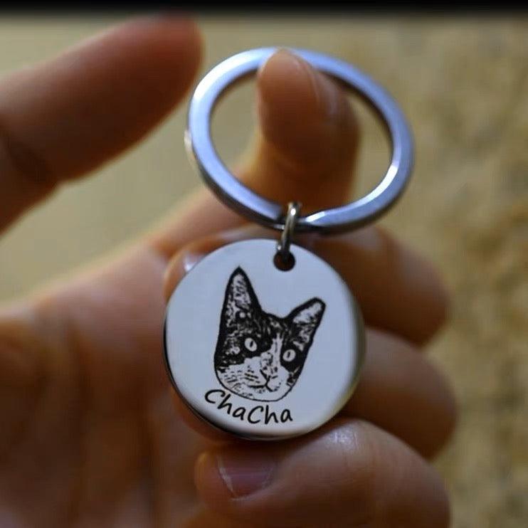 custom cat keychain