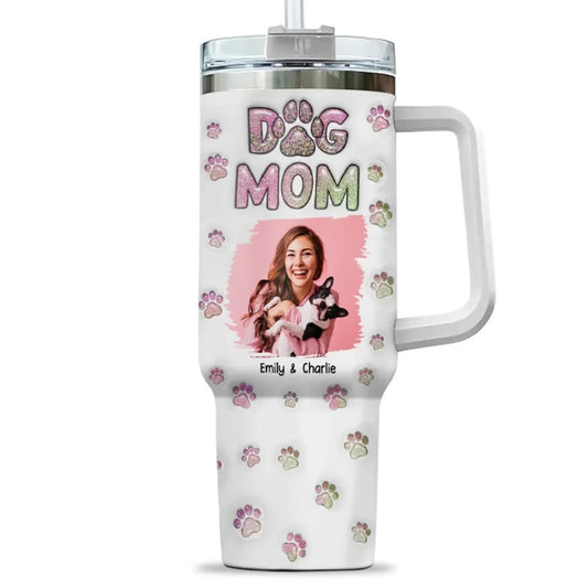 Dog Mom Lovely Chibi Version Photo - Personalized Custom 40 Oz Tumbler For Dog Lover (3)