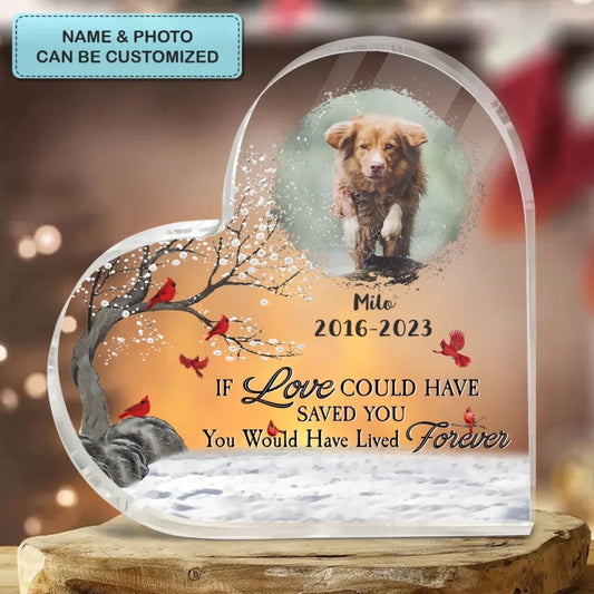 Memorial Personalized Custom Heart-shaped Acrylic Plaque (3)