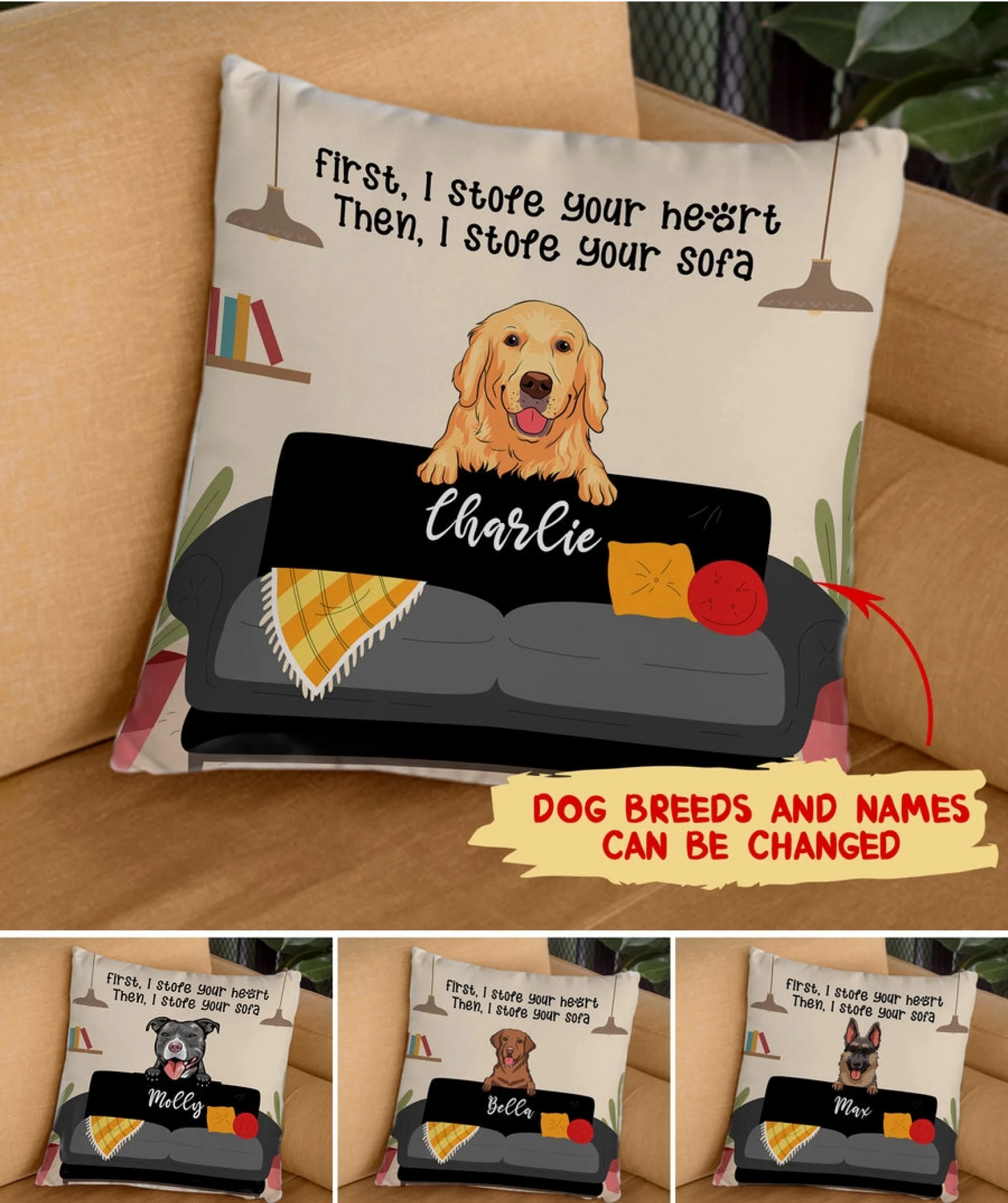 Stole Your Heart_ Stole Your Sofa - Personalized_yy