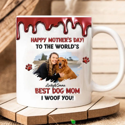Dog Mom Special Day Dog Photo Personalized Custom Mug