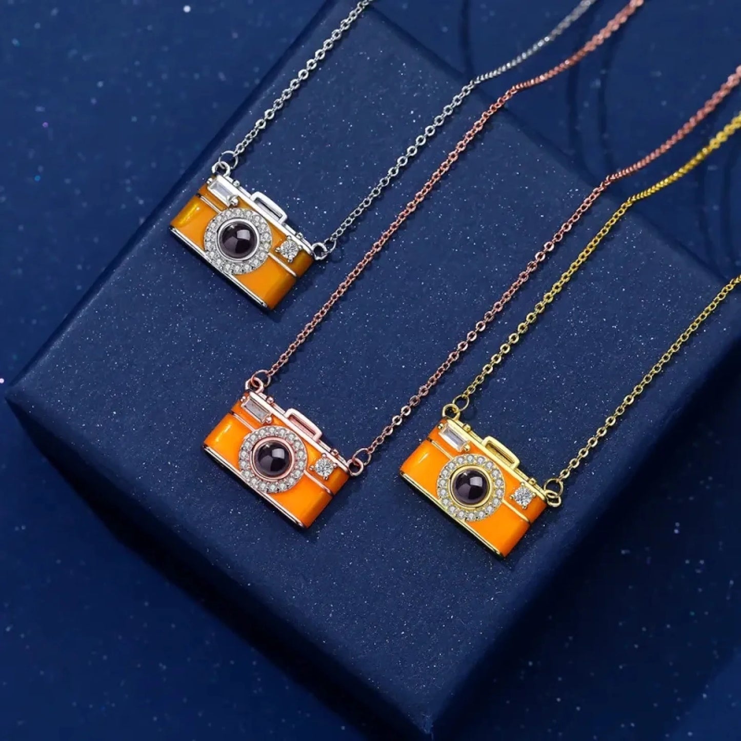 Personalized Pet Photo Necklace Projection Gem Camera Necklace