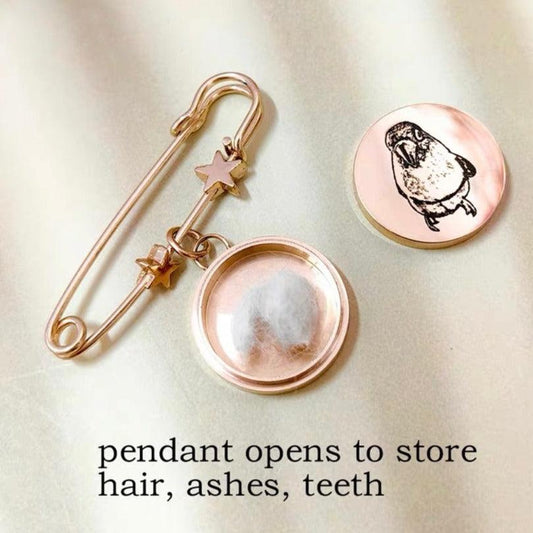 Custom Engraved Pet Photo Brooch - MiaowPaws