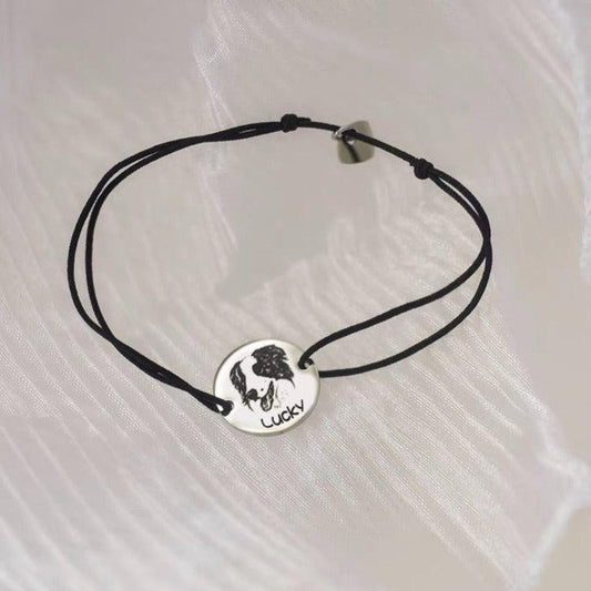 Custom Pet Photo Pendant Concise Nylon Thread Bracelet - MiaowPaws