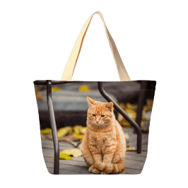 cat photo tote bag