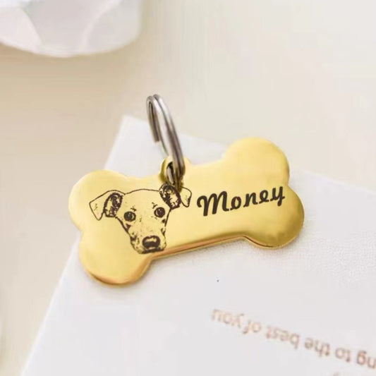 dog photo dog tag