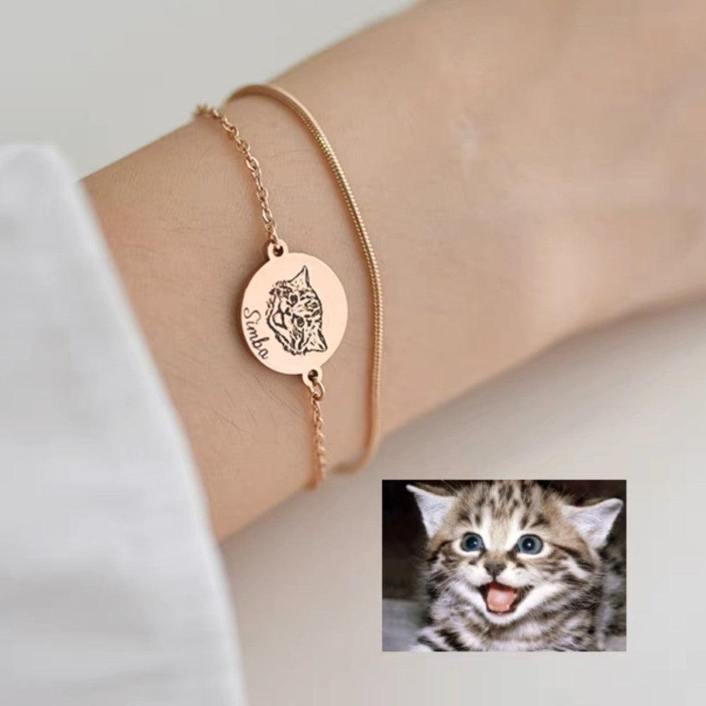 personalised pet portrait bracelet