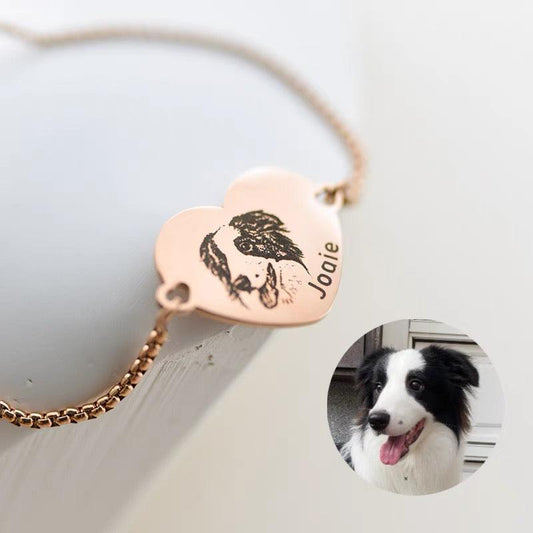custom dog portrait bracelet