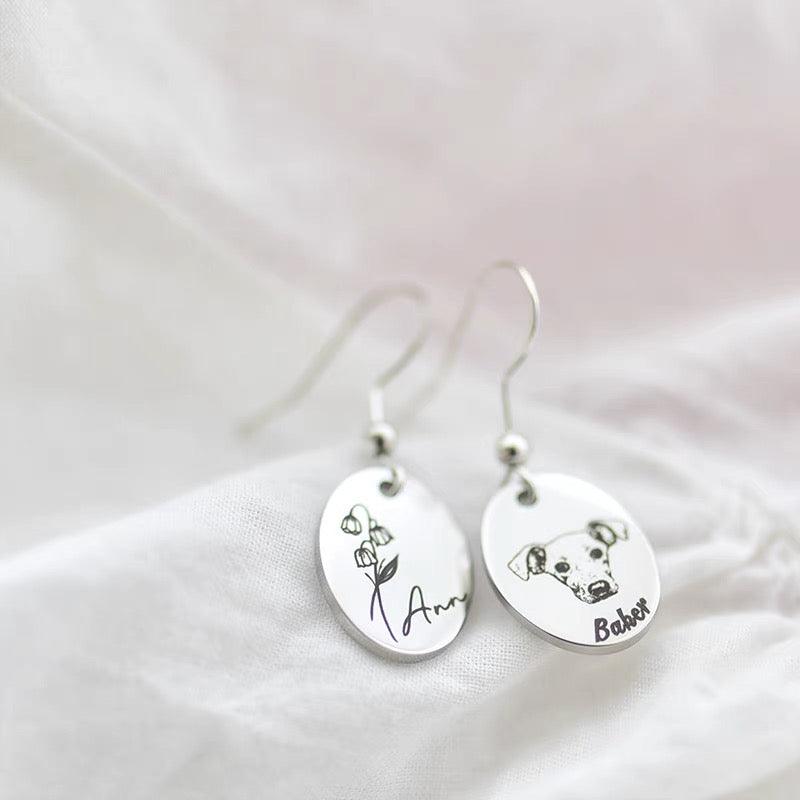  Pet memorial earrings