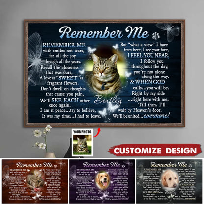 Remember Me - Personalized Dog Cat Memorial Poster