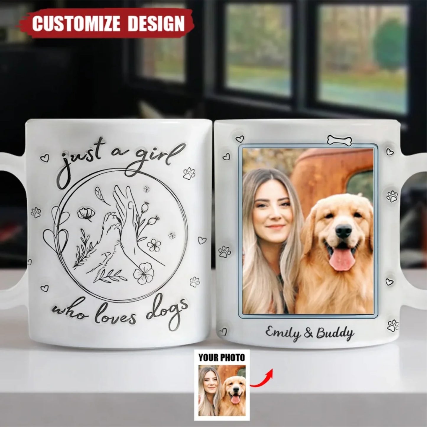 Custom dog photo mug (2)