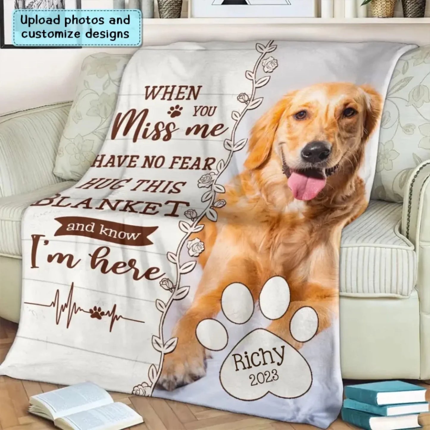 When You Miss Me - Personalized Custom Blanket