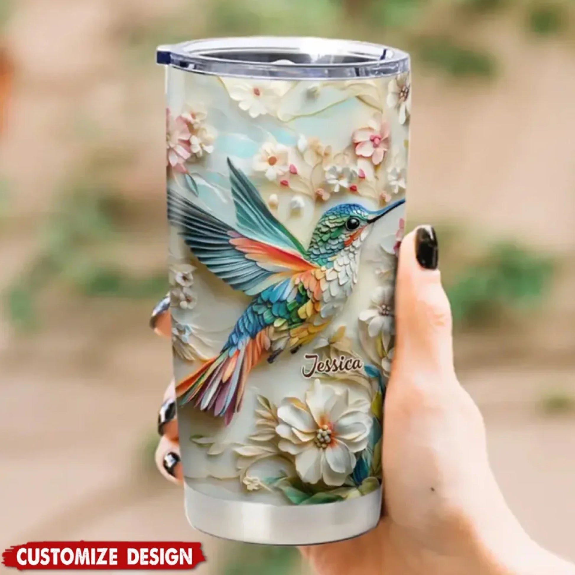 Personalized Hummingbird Tumbler-Gift For Family