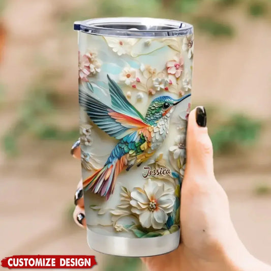 Personalized Hummingbird Tumbler-Gift For Family