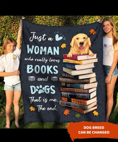 Just A Woman Of Books And Dogs - Personalize (1)