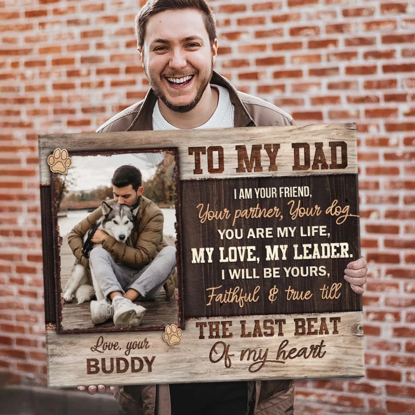 To My Dog Dad – Father’s Day Personalized Poster Custom Gift For Dog Lovers