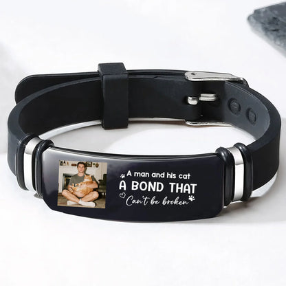 Carry You In My Heart Pet Memorial Gift - Personalized Photo Engraved Bracelet (4)