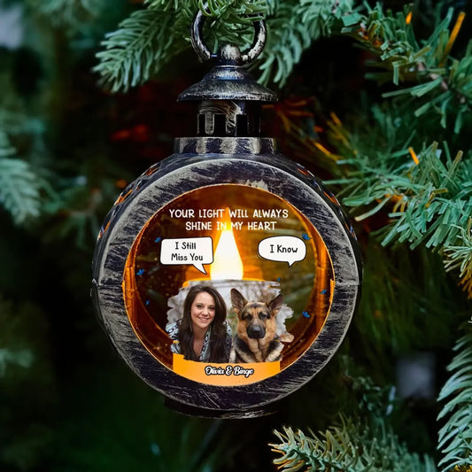 My Heart Was Not Ready To Lose You Photo - Personalized Ornament Custom Christmas Lantern (3)
