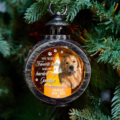 My Heart Was Not Ready To Lose You Photo - Personalized Ornament Custom Christmas Lantern (1)
