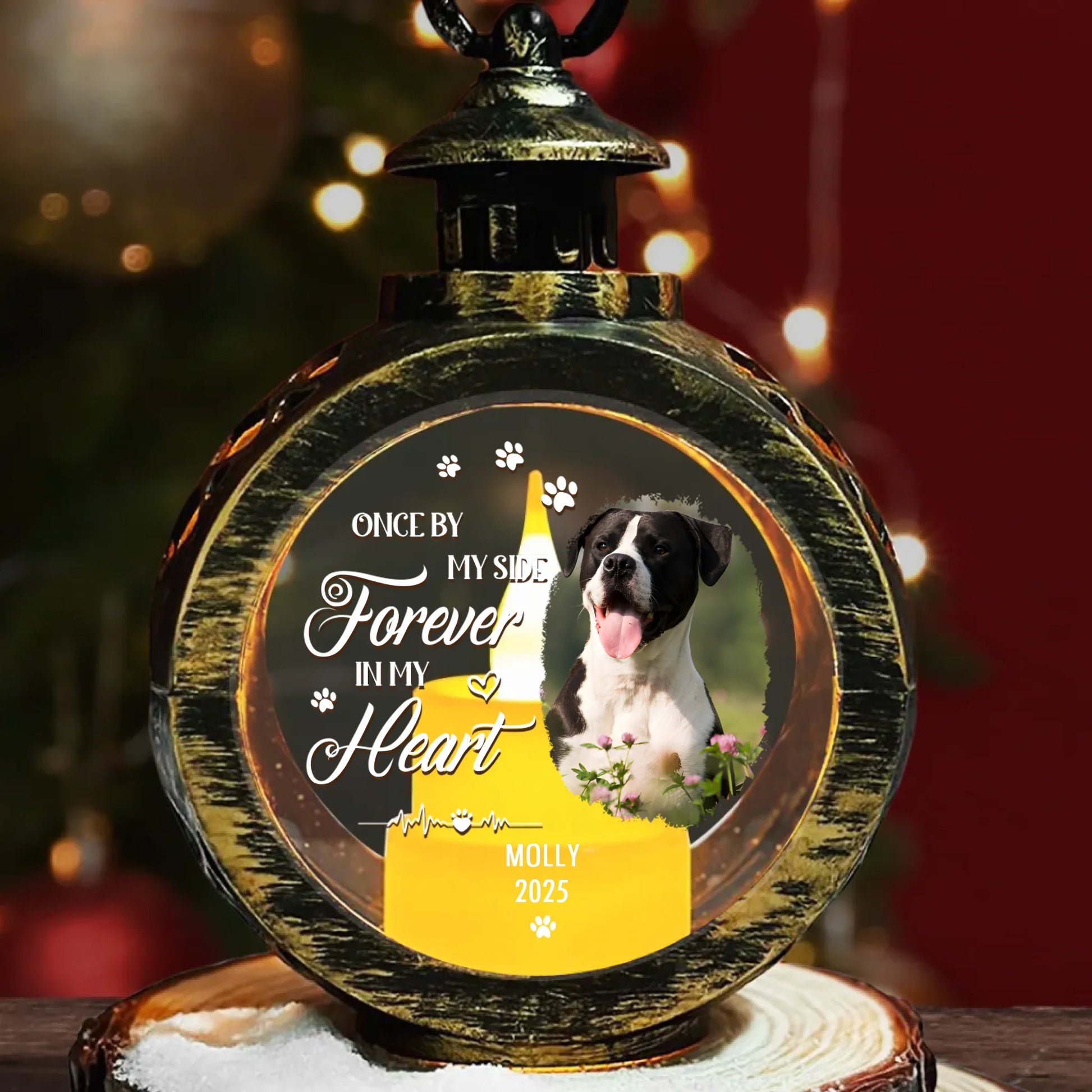 My Heart Was Not Ready To Lose You Photo - Personalized Ornament Custom Christmas Lantern (5)