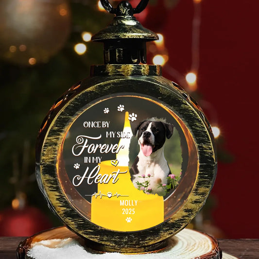 My Heart Was Not Ready To Lose You Photo - Personalized Ornament Custom Christmas Lantern (3)