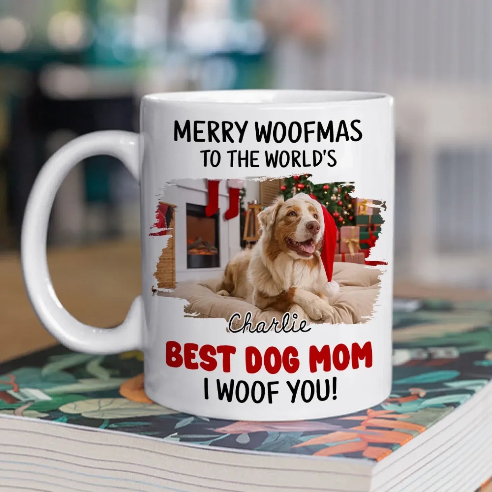 Merry Woofmas To the World's Best Dog Mom Custom Mug
