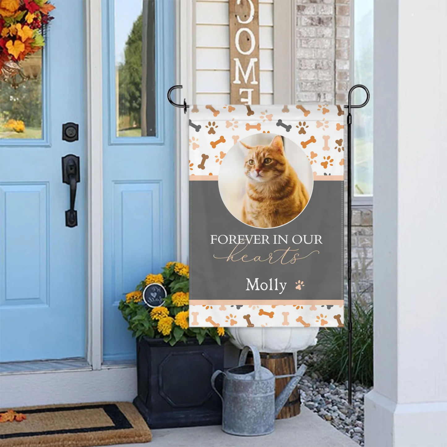 Personalized Pet Photos and Names Christmas Themed Garden Flags Christmas Gifts For Pet Lovers