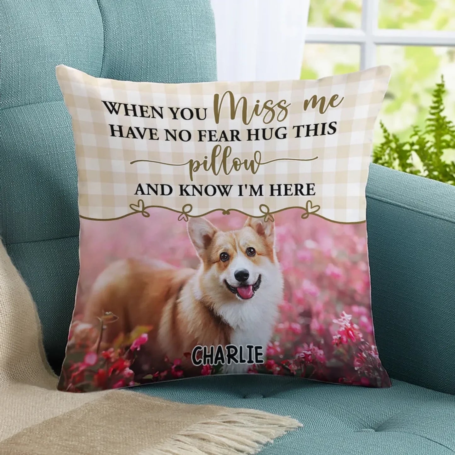 Hug Me Tight Photo - Personalized Custom Throw Pillow (2)