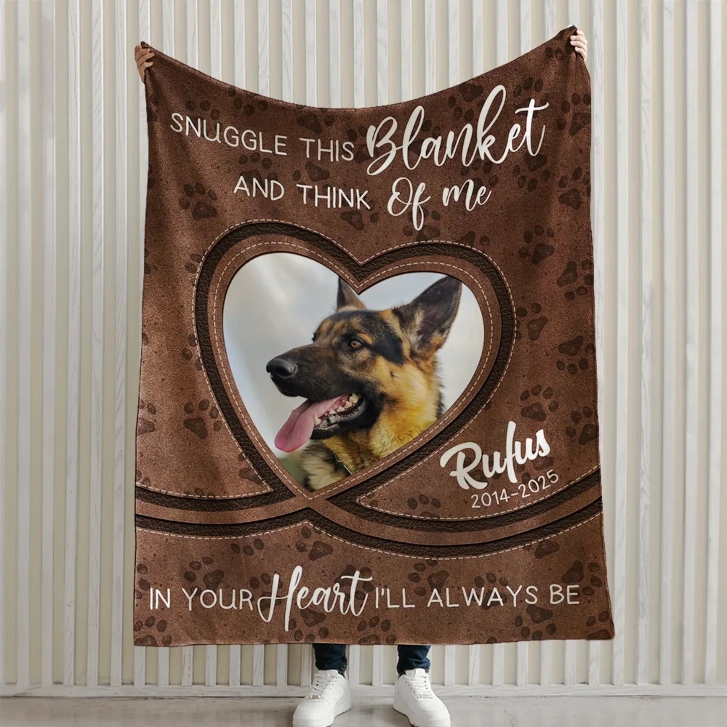 Personalized Multicolor Heart Pet Photo Soft Throw Blanket Home Decor Pet Owner Gift (3)