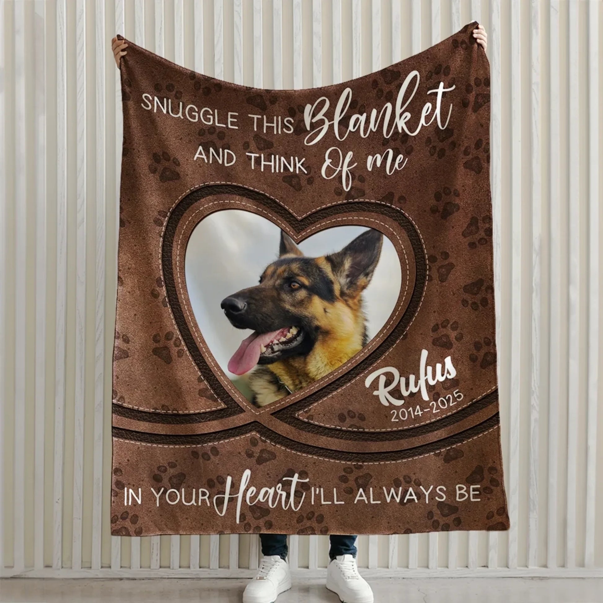 Personalized Multicolor Heart Pet Photo Soft Throw Blanket Home Decor Pet Owner Gift (3)
