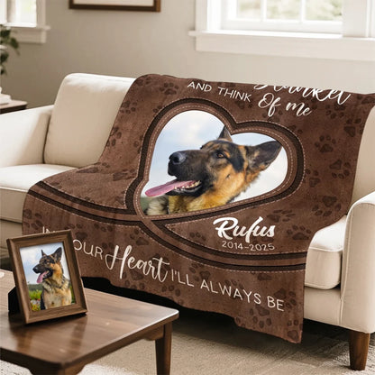 Personalized Multicolor Heart Pet Photo Soft Throw Blanket Home Decor Pet Owner Gift (1)