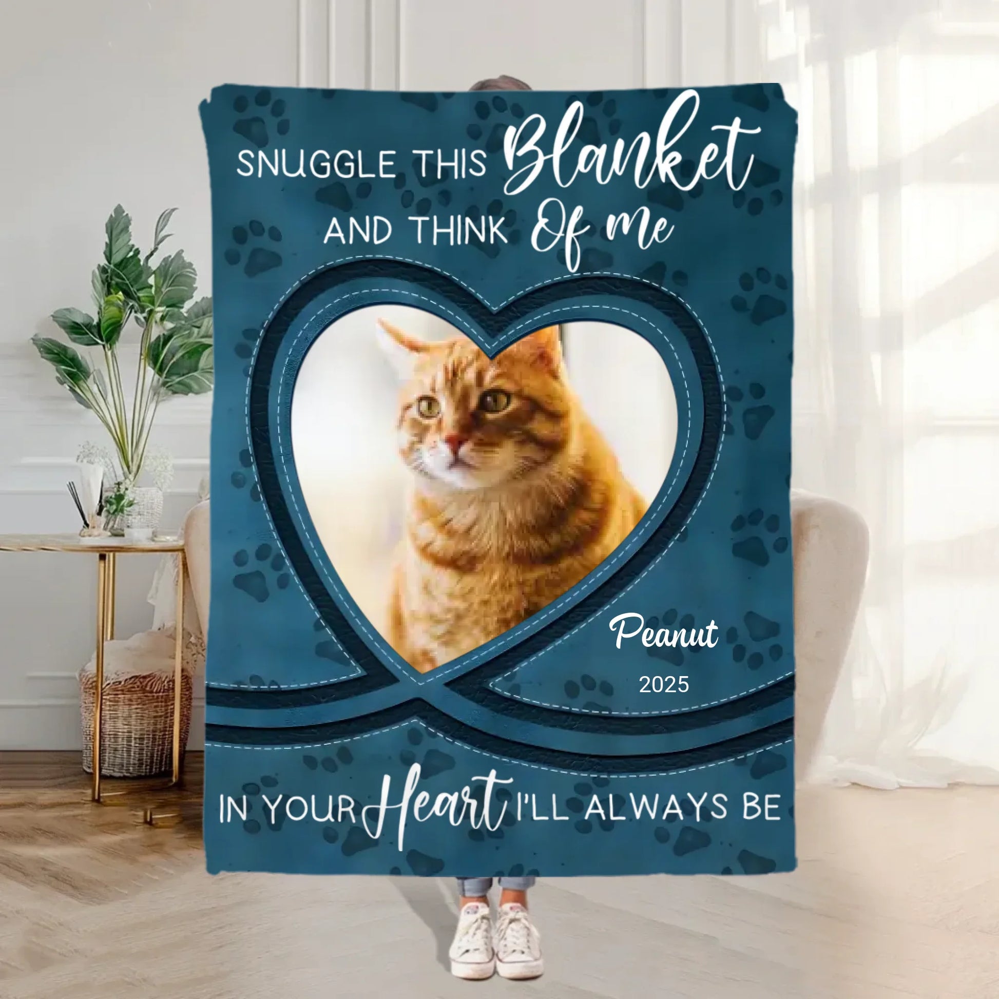 Personalized Starry Sky Angel Wing Pet Photo Soft Throw Blanket Memorial Gift (1)