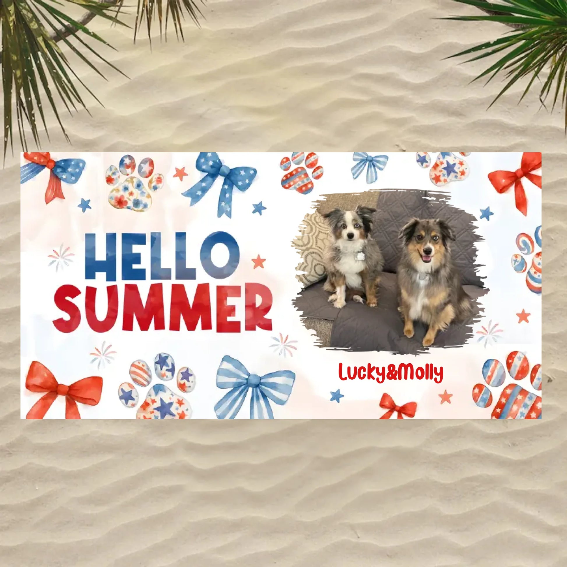 And She Lived Happily Pet Photo Personalized Custom Beach Towel (1)