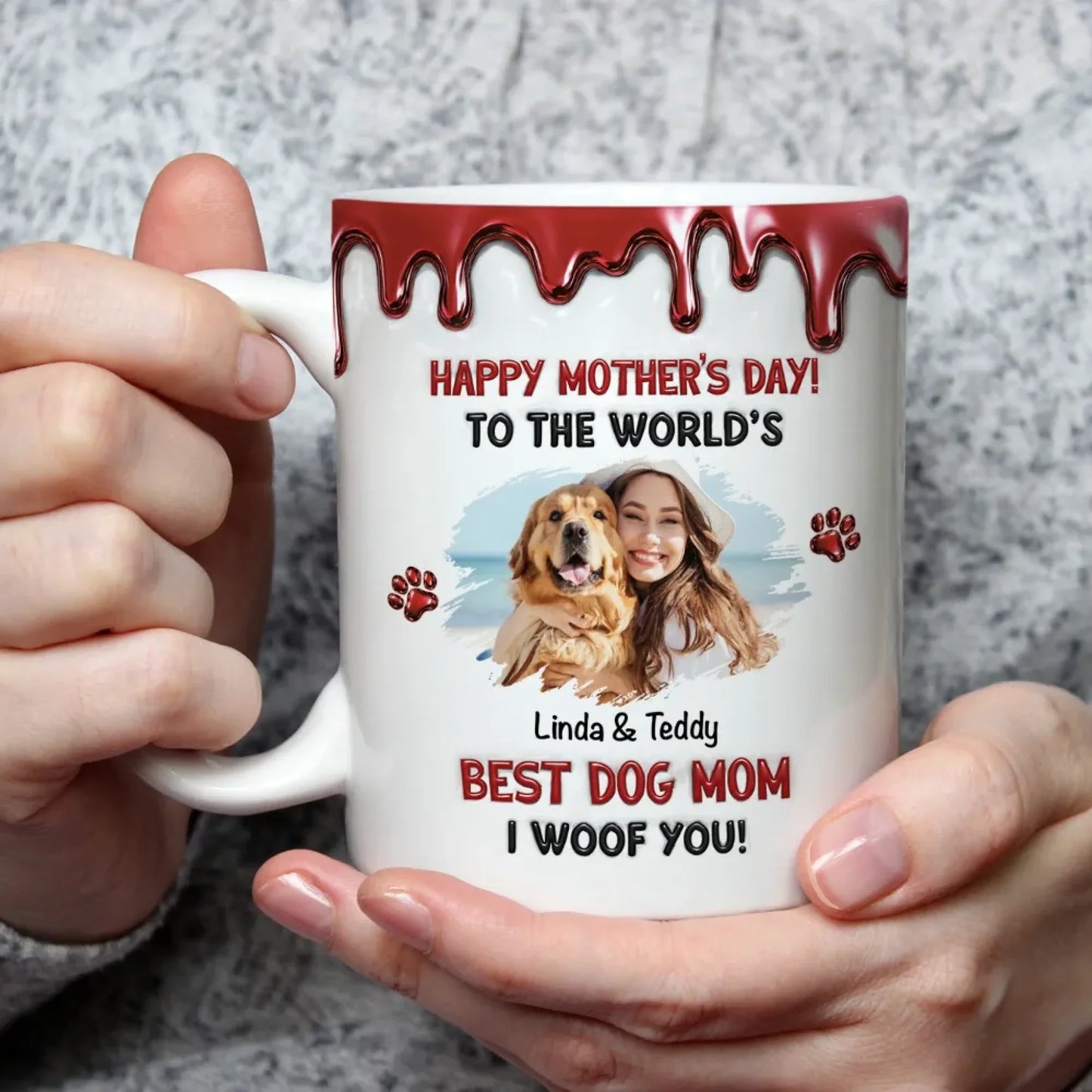 Dog Mom Special Day Dog Photo Personalized Custom  Mug