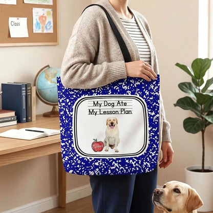 Personalized Apple Pet Photo Tote Bag Daily Use Anniversary Birthday Gift for Pet Lover  (1)