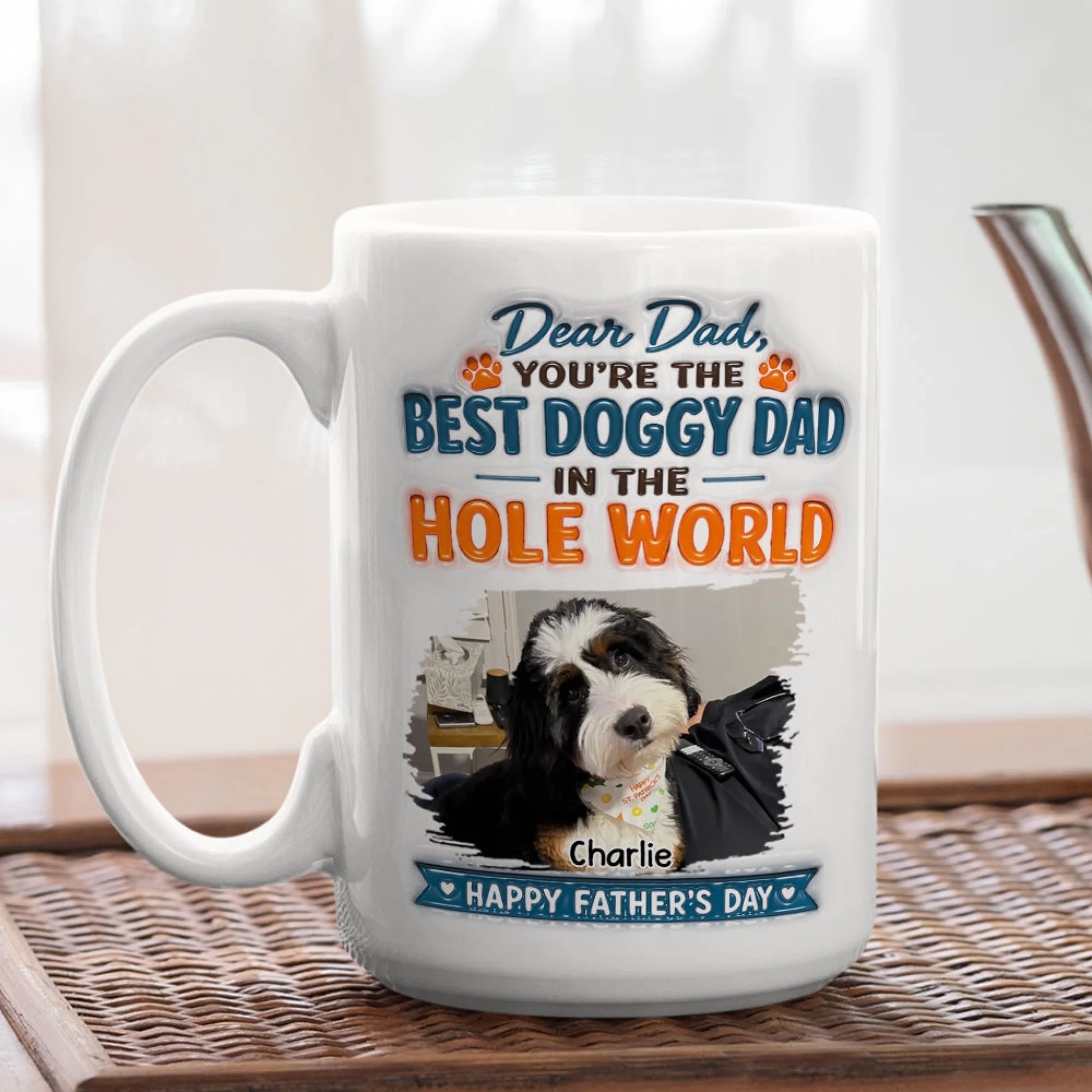 Proud Dog Dad Always Photo  Personalized Custom  Coffee Mug