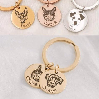pet keychain with picture